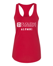 Load image into Gallery viewer, Duquesne University Alumni Ladies Racer Tank Top - Red