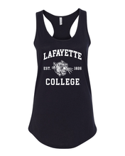 Load image into Gallery viewer, Lafayette College Est 1826 Ladies Racer Tank Top - Black