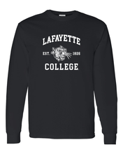 Load image into Gallery viewer, Lafayette College Est 1826 Long Sleeve T-Shirt - Black