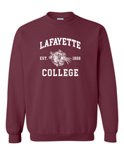 Load image into Gallery viewer, Lafayette College Est 1826 Crewneck Sweatshirt - Maroon