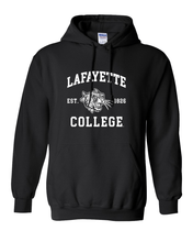 Load image into Gallery viewer, Lafayette College Est 1826 Hooded Sweatshirt - Black