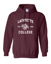 Load image into Gallery viewer, Lafayette College Est 1826 Hooded Sweatshirt - Maroon