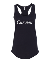 Load image into Gallery viewer, Lafayette College Cur Non Ladies Racer Tank Top - Black