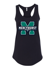 Load image into Gallery viewer, Mercyhurst University Full Color Ladies Racer Tank Top - Black
