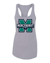 Load image into Gallery viewer, Mercyhurst University Full Color Ladies Racer Tank Top - Heather Grey