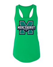 Load image into Gallery viewer, Mercyhurst University Full Color Ladies Racer Tank Top - Kelly Green