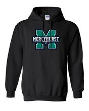 Load image into Gallery viewer, Mercyhurst University Full Color Hooded Sweatshirt - Black