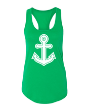 Load image into Gallery viewer, Mercyhurst University Anchor Ladies Racer Tank Top - Kelly Green