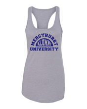Load image into Gallery viewer, Mercyhurst University Alumni Ladies Racer Tank Top - Heather Grey
