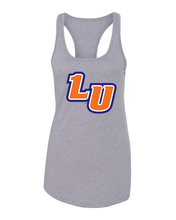 Load image into Gallery viewer, Lincoln University LU Ladies Racer Tank Top - Heather Grey