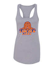 Load image into Gallery viewer, Lincoln University Full Color Ladies Racer Tank Top - Heather Grey