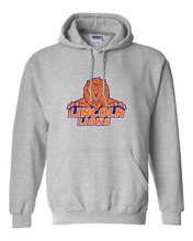 Load image into Gallery viewer, Lincoln University Full Color Hooded Sweatshirt - Sport Grey