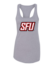 Load image into Gallery viewer, Saint Francis SFU Full Color Ladies Racer Tank Top - Heather Grey