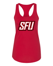 Load image into Gallery viewer, Saint Francis SFU Full Color Ladies Racer Tank Top - Red