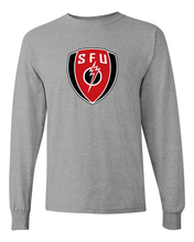 Load image into Gallery viewer, Saint Francis SFU Shield Long Sleeve T-Shirt - Sport Grey