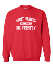 Load image into Gallery viewer, Vintage Saint Francis Est 1847 Crewneck Sweatshirt - Red