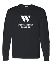 Load image into Gallery viewer, Westminster College 1 Color Long Sleeve T-Shirt - Black