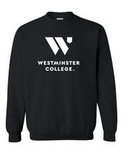 Load image into Gallery viewer, Westminster College 1 Color Crewneck Sweatshirt - Black