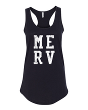 Load image into Gallery viewer, Gwynedd Mercy MERV Ladies Racer Tank Top - Black