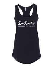 Load image into Gallery viewer, Vintage La Roche University Ladies Racer Tank Top - Black