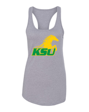 Load image into Gallery viewer, Kentucky State KSU Ladies Racer Tank - Heather Grey