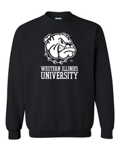 Load image into Gallery viewer, Western Illinois Leatherneck Mascot Crewneck Sweatshirt - Black