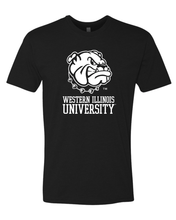 Load image into Gallery viewer, Western Illinois Leatherneck Mascot Soft Exclusive T-Shirt - Black