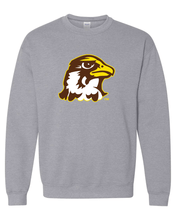 Load image into Gallery viewer, Quincy University Full Color Logo Crewneck Sweatshirt - Sport Grey
