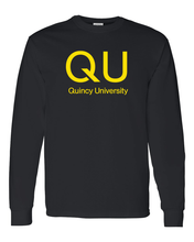 Load image into Gallery viewer, Quincy University QU Long Sleeve T-Shirt - Black