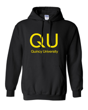 Load image into Gallery viewer, Quincy University QU Hooded Sweatshirt - Black