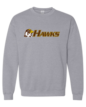 Load image into Gallery viewer, Quincy University Hawks Crewneck Sweatshirt - Sport Grey