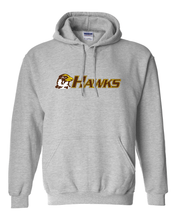 Load image into Gallery viewer, Quincy University Hawks Hooded Sweatshirt - Sport Grey