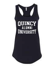Load image into Gallery viewer, Quincy University Alumni Ladies Tank Top - Black