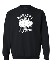 Load image into Gallery viewer, Wheaton College Lyons Crewneck Sweatshirt - Black