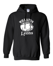 Load image into Gallery viewer, Wheaton College Lyons Hooded Sweatshirt - Black