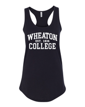 Load image into Gallery viewer, Vintage Wheaton College Ladies Tank Top - Black