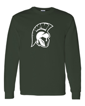 Load image into Gallery viewer, Illinois Wesleyan Titan Head Long Sleeve T-Shirt - Forest Green