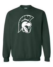 Load image into Gallery viewer, Illinois Wesleyan Titan Head Crewneck Sweatshirt - Forest Green