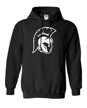 Load image into Gallery viewer, Illinois Wesleyan Titan Head Hooded Sweatshirt - Black