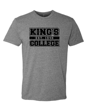 Load image into Gallery viewer, King's College est 1946 Soft Exclusive T-Shirt - Dark Heather Gray
