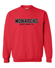 Load image into Gallery viewer, King's College Monarchs Crewneck Sweatshirt - Red