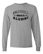 Load image into Gallery viewer, King's College Monarchs Alumni Long Sleeve T-Shirt - Sport Grey