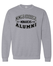Load image into Gallery viewer, King's College Monarchs Alumni Crewneck Sweatshirt - Sport Grey