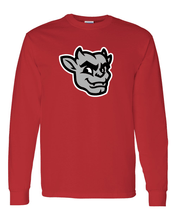 Load image into Gallery viewer, Bradley University Kaboom Full Color Long Sleeve T-Shirt - Red