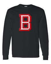 Load image into Gallery viewer, Bradley University B Long Sleeve T-Shirt - Black