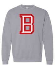 Load image into Gallery viewer, Bradley University B Crewneck Sweatshirt - Sport Grey