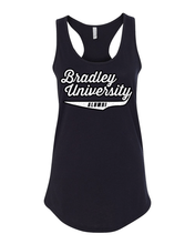 Load image into Gallery viewer, Bradley University Alumni Vintage Ladies Tank Top - Black