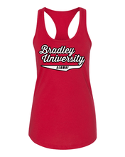 Load image into Gallery viewer, Bradley University Alumni Vintage Ladies Tank Top - Red