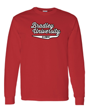 Load image into Gallery viewer, Bradley University Alumni Vintage Long Sleeve T-Shirt - Red