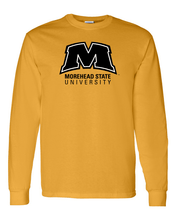 Load image into Gallery viewer, Morehead State University M Long Sleeve T-Shirt - Gold